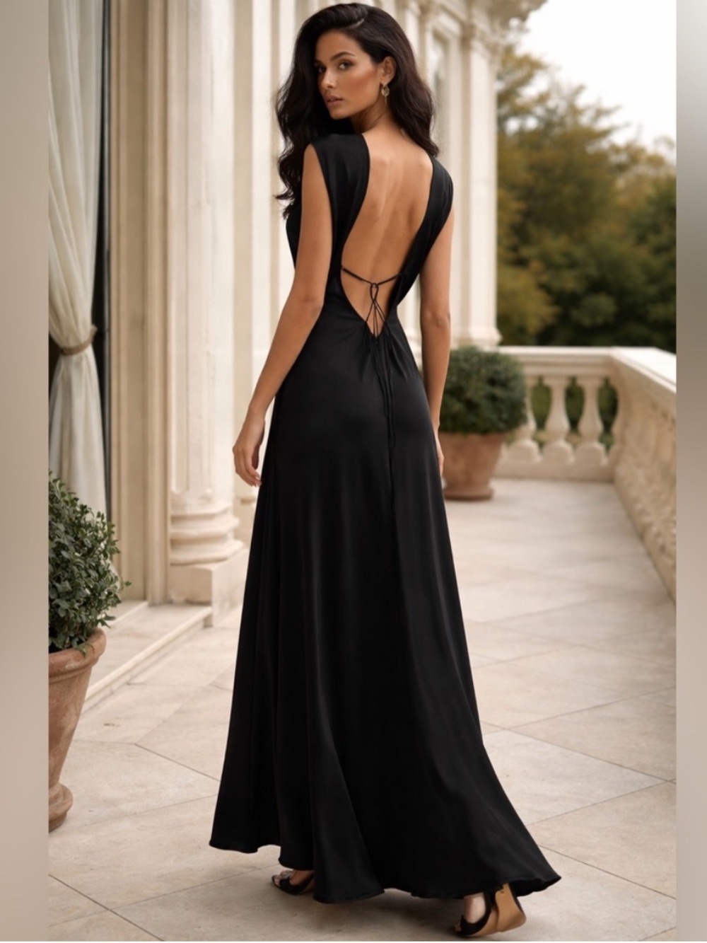NEW Faithfull The Brand Paloma Maxi Dress 100% Silk Size 4 NWT Open Back Formal